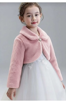 Mnk Baby & Kids Pelüş Uzun Kol Kız Çocuk Bolerosu M00681 Pudra Mnk Baby & Kids Pelüş Uzun Kol Kız Çocuk Bolerosu M00681 Pudra