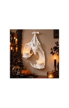 Cadılar Bayramı İskelet Yarasa Led Tea Light Duvar Lambası Beyaz 3d Baskı Gotik Halloween Duvar Dekoru Beyaz Beyaz Cadılar Bayramı İskelet Yarasa Led Tea Light Duvar Lambası Beyaz 3d Baskı Gotik Halloween Duvar Dekoru Beyaz Beyaz