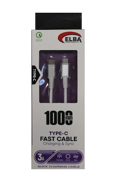 Elba Elb120-1 120w Type-c To Type-c 1mt Siyah Örgülü Şarj Kablosu Elba Elb120-1 120w Type-c To Type-c 1mt Siyah Örgülü Şarj Kablosu