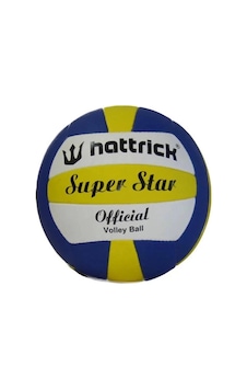 Hattrıck Superstar Voleybol Topu No5 Sarı Lacivert Beyaz Çok Renkli