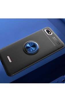 Xiaomi Redmi 6a Kılıf Zore Ravel Silikon Kapak Siyah-Mavi