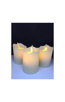 Hareketli Pilli Led Mum 3 Adet 7 Cm X 5 Cm Bakır Hareketli Pilli Led Mum 3 Adet 7 Cm X 5 Cm Bakır