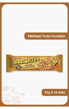 Ülker Hanımeller Mahlepli Tuzlu Kurabiye 18 x 81 G Ülker Hanımeller Mahlepli Tuzlu Kurabiye 18 x 81 G