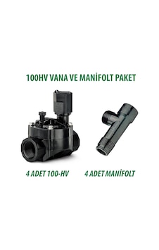 Rain Bird 100hv Solenoid Vana 1 İnç 24v. 4 Adet Ve Bağl. Kollektörü Te Manifolt 1"x1"x1" 4 Adet Rain Bird 100hv Solenoid Vana 1 İnç 24v. 4 Adet Ve Bağl. Kollektörü Te Manifolt 1"x1"x1" 4 Adet