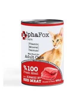 Alpha Fox Kırmızı Etli Kedi Konserve 400 G