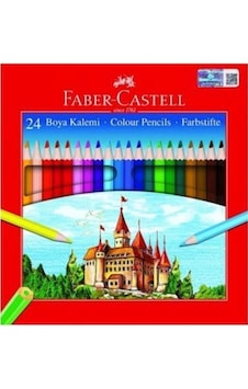 Faber Castell Kuru Boya Kalemi Redline Karton Kapak Kutu 24'lü 5171116324000