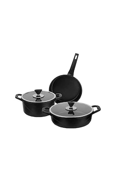 Aryıldız Parma Granit Set 5 Parça Siyah Aryıldız Parma Granit Set 5 Parça Siyah