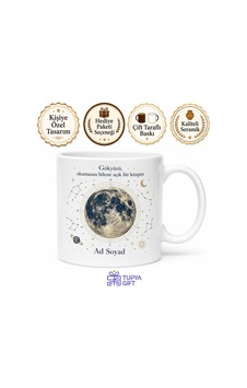 Ali Kuşçu Ay Haritası Astronomi Gökbilim Yıldız Gözlemcisi Özel Tasarım Porselen Kupa Bardak Hediye Beyaz / Çok Renkli Ali Kuşçu Ay Haritası Astronomi Gökbilim Yıldız Gözlemcisi Özel Tasarım Porselen Kupa Bardak Hediye Beyaz / Çok Renkli