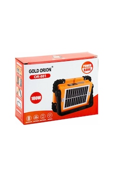 Gold Orion El Feneri Güneş Paneli Usb Şarjlı 100w Or-881 8459 Turuncu Gold Orion El Feneri Güneş Paneli Usb Şarjlı 100w Or-881 8459 Turuncu