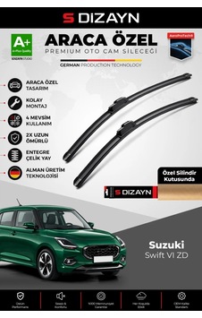 S-dizayn Suzuki Swift Ön Cam Silecek Seti 2023 Üzeri Premium Araca Özel 50-48 Cm A+ Kalite Aocs-2057