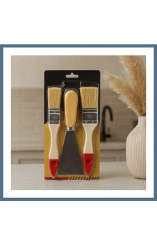 Buradabulabilirsin 3 Parça Boyacı Seti 50 Mm Spatula Ve 2 Adet Kestirme Fırça No.1-1.5 Bbz Buradabulabilirsin 3 Parça Boyacı Seti 50 Mm Spatula Ve 2 Adet Kestirme Fırça No.1-1.5 Bbz