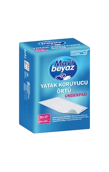 Mavi Beyaz Yatak Koruyucu Örtü 60 x 90 CM 30'lu Mavi Beyaz Yatak Koruyucu Örtü 60 x 90 CM 30'lu