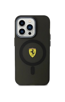 Apple iPhone Uyumlu 15 Pro Kılıf Ferrari  Lisanslı M-safe Şarj Özellikli Kontrast Bumper Kapak