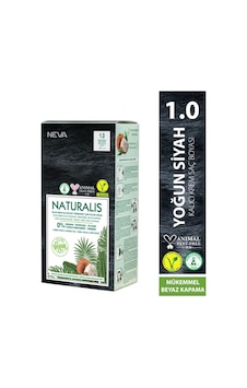 Nevacolor Naturalis Vegan Amonyaksız Yoğun Siyah 1.0 Kalıcı Krem Saç Boyası Seti Nevacolor Naturalis Vegan Amonyaksız Yoğun Siyah 1.0 Kalıcı Krem Saç Boyası Seti