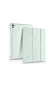 Aksesuarcim Apple iPad Uyumlu Pro 11 2024 İle Uyumlu Kılıf Silikon Yumuşak Kalem Bölmeli Esnek 4 Farklı Stand Olabilen Tablet Kılıfı Açık Yeşil Sku: Zeusb0fhj8s12t Arka Kapak