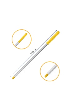 Mulpex Premium Kalite Alüminyum Eloksallı Sap, Vidalı 140 cm.Sarı Mulpex Premium Kalite Alüminyum Eloksallı Sap, Vidalı 140 cm.Sarı
