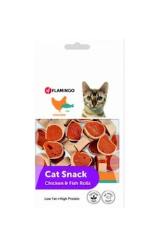 Flamingo Cat Snack Tavuklu ve Balıklı Kedi Ödülü 50 G Flamingo Cat Snack Tavuklu ve Balıklı Kedi Ödülü 50 G