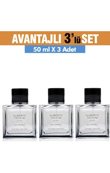 Alberto Taccini Nyctophile Erkek Parfüm EDP 3 x 50 ML Alberto Taccini Nyctophile Erkek Parfüm EDP 3 x 50 ML