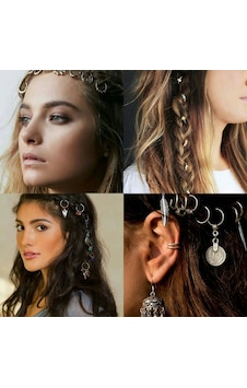 Saç Küpesi.Saç Aksesuarı.Hairringa Altın