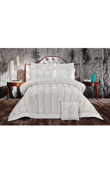 Goldroom Home Verona Nakışlı Çeyiz Seti 8 Parça Krem