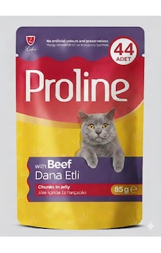 Proline Pouch Dana Etli Yaş Kedi Maması 44 X 85gr Proline Pouch Dana Etli Yaş Kedi Maması 44 X 85gr