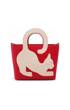 Levano Leather Hakiki Deri Kadın El Ve Omuz Çantası Kedi Figürlü Fermuarlı Çanta Kırmızı Levano Leather Hakiki Deri Kadın El Ve Omuz Çantası Kedi Figürlü Fermuarlı Çanta Kırmızı