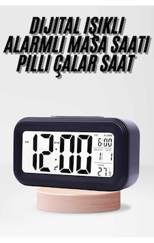 Dijital Işıklı Alarmlı Çalışma Masası Ekran Pilli Çalar Saat Çokrenkli Dijital Işıklı Alarmlı Çalışma Masası Ekran Pilli Çalar Saat Çokrenkli