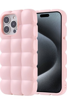 Apple Uyumlu iPhone 15 Pro Max Kılıf Parlak Esnek Silikon Zore Dom Dom Kapak Pembe Apple Uyumlu iPhone 15 Pro Max Kılıf Parlak Esnek Silikon Zore Dom Dom Kapak Pembe