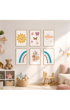Çocuk Odası Mdf Tablo Poster - Eğlenceli Bebek Odası Duvar Dekorasyonu
