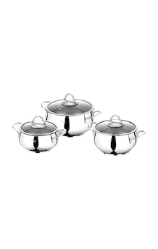 Vivaldi Ufo Çelik Mini Tencere Seti 16-18-20 Cm Vivaldi Ufo Çelik Mini Tencere Seti 16-18-20 Cm