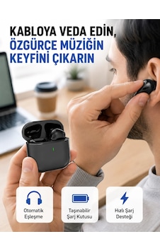 Tws Pro 5 Bluetooth Kulaklık - Kablosuz Ve Şarj Kutulu Tasarım Yeni Nesil Renkli Tws Pro 5 Bluetooth Kulaklık - Kablosuz Ve Şarj Kutulu Tasarım Yeni Nesil Renkli
