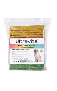 Ultravita Munchy Renkli Çiğnemelik Köpek Ödül Maması 100'lü 600 G Ultravita Munchy Renkli Çiğnemelik Köpek Ödül Maması 100'lü 600 G
