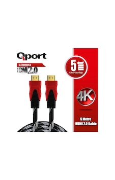 Qport Q-hdmı53 Hdmı 2.0 V Altın Uçlu Kablo 5 Mt Qport Q-hdmı53 Hdmı 2.0 V Altın Uçlu Kablo 5 Mt