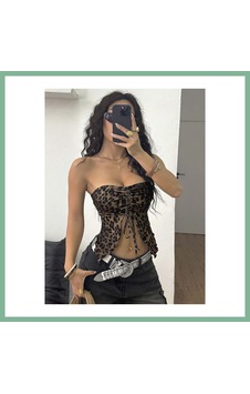 Bşkvirgo Kadın Leopar Desenli Crop Önden Büzgü Detaylı 5096 Beden: L/xl Renk: Sarı Bsk2026 Bşkvirgo Kadın Leopar Desenli Crop Önden Büzgü Detaylı 5096 Beden: L/xl Renk: Sarı Bsk2026