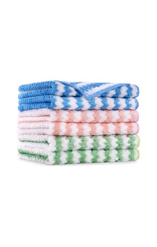 Vicloon Mikrofiber Temizleme Bezleri, 6 Adet Süper Emici Mikrofiber Temizleme Bezi, Yeniden Kullanılabilir Mikrofiber Bulaşık Bezleri, Ev, Mutfak İçin Çok Amaçlı Temizlik Havluları, Boyut 25 X 25 Cm 0