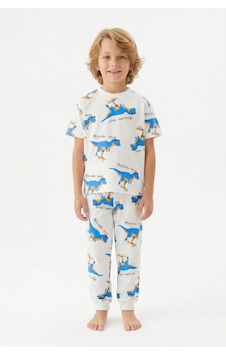 Isobel Kids İsob Dinozor Desenli %100 Pamuk Erkek Çocuk Kısa Kollu Pijama Takımı 3-8 Yaş 9110125 Renkli Isobel Kids İsob Dinozor Desenli %100 Pamuk Erkek Çocuk Kısa Kollu Pijama Takımı 3-8 Yaş 9110125 Renkli