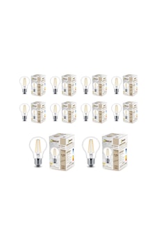 Şeffaf E27 4.8w Duy A60 Sarı Işık Rustik Led Ampul 10'lu Şeffaf E27 4.8w Duy A60 Sarı Işık Rustik Led Ampul 10'lu
