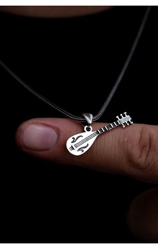 Vog Bağlama Saz 925 Ayar Gümüş Sevgiliye Eşe Babaya Hediye Kolye Gümüş Vog Bağlama Saz 925 Ayar Gümüş Sevgiliye Eşe Babaya Hediye Kolye Gümüş