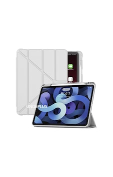 Apple iPad Uyumlu 11. A16 11inç/10. 10.9inç İle Uyumlu Kılıf Kalem Bölmeli Trifolding Case Gri Sku: Zeusb0dwn6tdp1 Arka Kapak