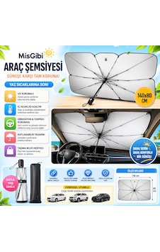 Misgibi Katlanabilir Araç Güneşlik Şemsiyesi 140x80 Cm - Uv Korumalı Ön Cam Güneş Koruyucu Oto Şemsiye - Isı Önleyici Araç Güneşliği 1 adet Misgibi Katlanabilir Araç Güneşlik Şemsiyesi 140x80 Cm - Uv Korumalı Ön Cam Güneş Koruyucu Oto Şemsiye - Isı Önleyici Araç Güneşliği 1 adet