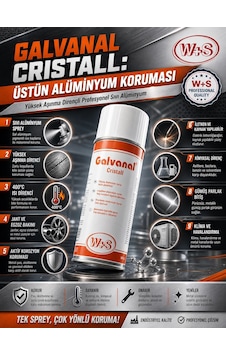 Ws-galvanal Cristall Alüminyum Sprey Boya 400 C Isıya Dayanıklı Ws-galvanal Cristall Alüminyum Sprey Boya 400 C Isıya Dayanıklı