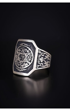 Encili Silver 925 Ayar Gümüş Özel Süleyman Mührü Model Erkek Yüzük Gümüş Encili Silver 925 Ayar Gümüş Özel Süleyman Mührü Model Erkek Yüzük Gümüş