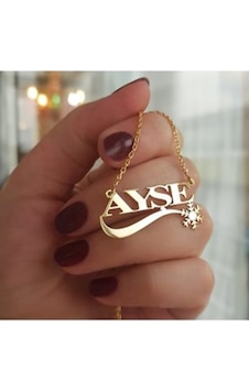 Kişiye Özel Kar Tanesi Isimli Gümüş Kolye 437794718
