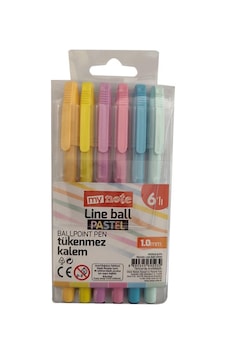 Mynote Mynote Line Ball 1.0 Mm 6'lı Pastel Mynote Mynote Line Ball 1.0 Mm 6'lı Pastel
