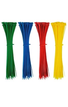 Plastik Renkli Cırt Kelepçe 3,6 X 25 Cm - Kablo Bağı 25'er Ad: Sarı-yeşil-kırmızı-mavi 100 Adet Plastik Renkli Cırt Kelepçe 3,6 X 25 Cm - Kablo Bağı 25'er Ad: Sarı-yeşil-kırmızı-mavi 100 Adet