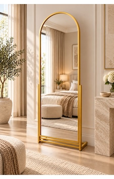 Boy Aynası Gold Metal Çerçeveli Ayarlanabilir Ayaklıdekoratif Ayna 60x190 Cm Altın Boy Aynası Gold Metal Çerçeveli Ayarlanabilir Ayaklıdekoratif Ayna 60x190 Cm Altın