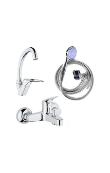 Sardıcı Sardıcı Mix Banyo Batarya Seti 3'lü Krom Sardıcı Sardıcı Mix Banyo Batarya Seti 3'lü Krom