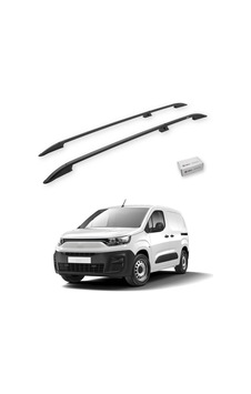 Turtle Fiat Doblo K9 2023-2025 / Uzun Şasi Tavan Çıtası Crown Siyah