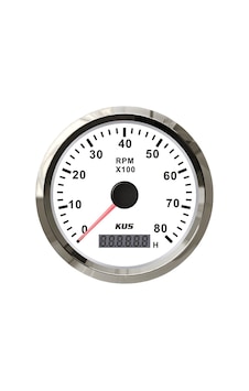 KUS Devir Göstergesi 8000 RPM Beyaz 12/24V 85 MM KUS Devir Göstergesi 8000 RPM Beyaz 12/24V 85 MM