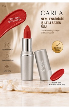 Nemlendiricili Işıltılı Saten Bitişli Ruj Lumicare Lipstick No: 157 Pembe